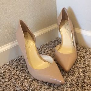 Patent Leather Nude D’Orsay Pump